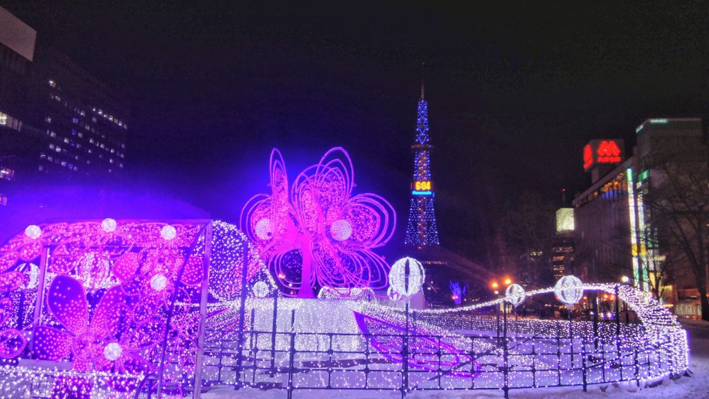 大通公園のホワイトイルミネーション