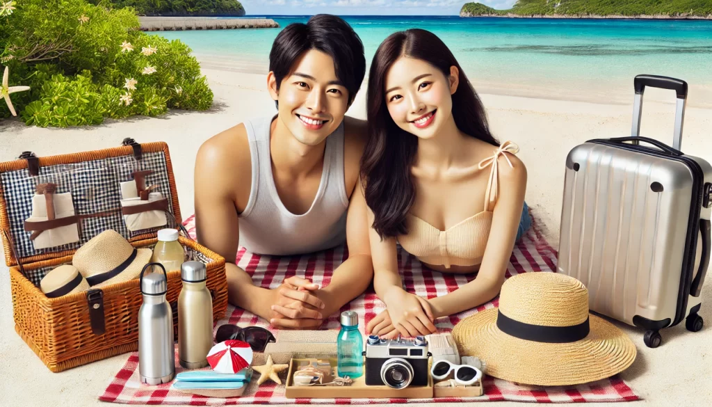 沖縄旅行 持ち物 カップルで便利なグッズイメージ
