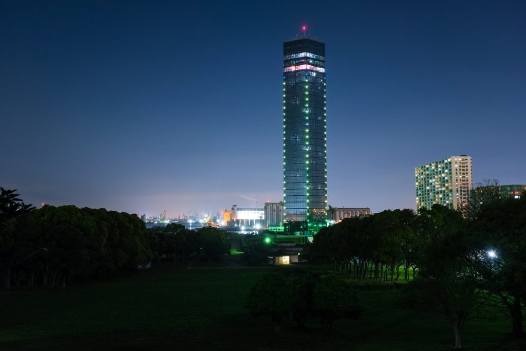 千葉市中央区 夜の千葉ポートタワー
