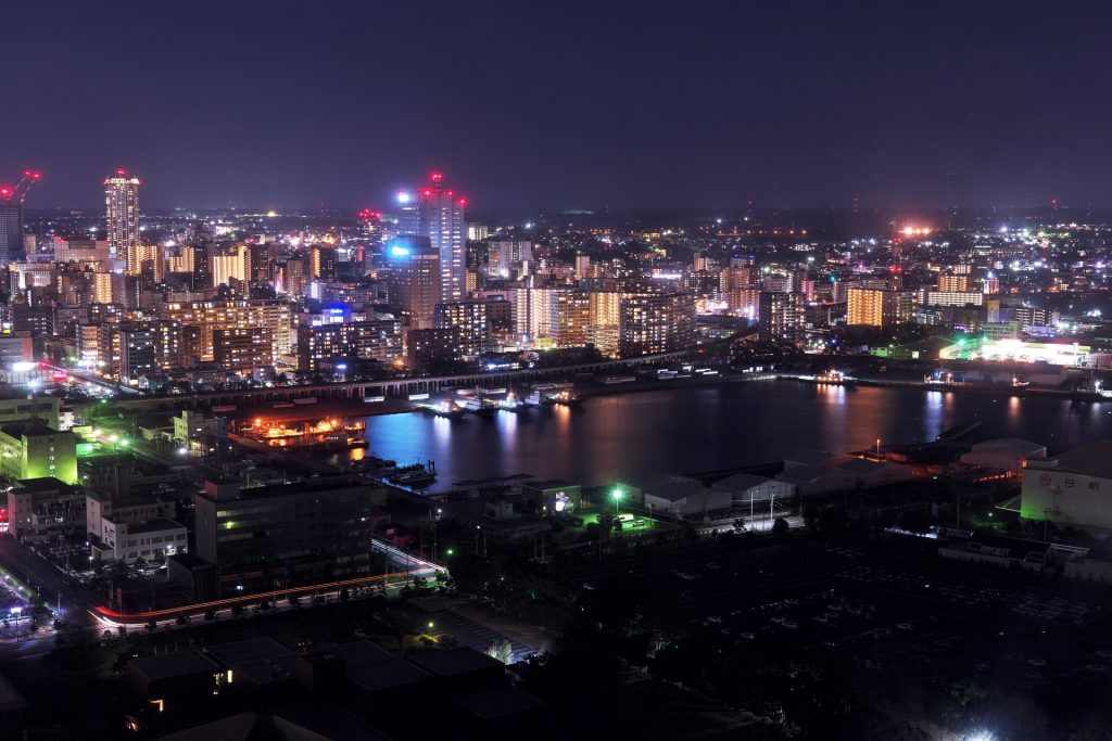 千葉ポートタワーからの夜景