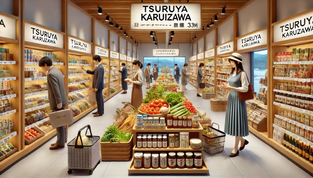 ツルヤ軽井沢店でお土産を購入イメージ