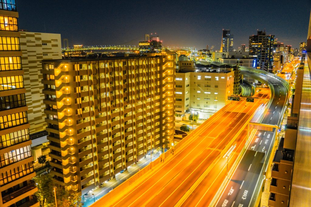 首都高速道路湾岸線の夜景