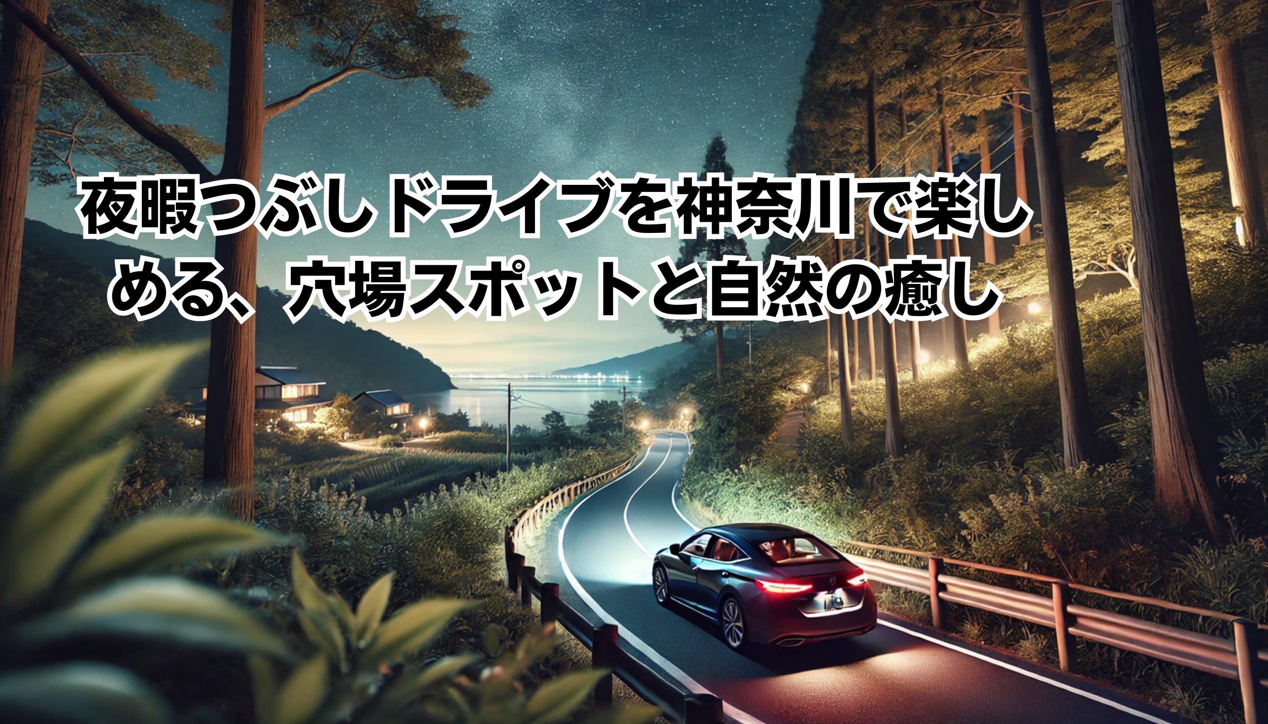 夜暇つぶしドライブを神奈川で楽しめる、穴場スポットと自然の癒しイメージ