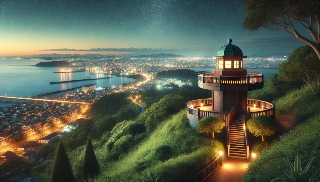 魚見塚展望台で夜景と海を楽しむイメージ